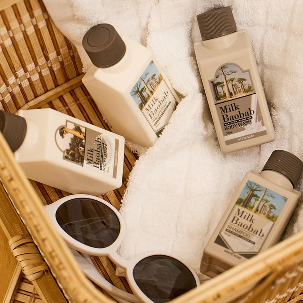 Milk Baobab White Soap Travel Kit