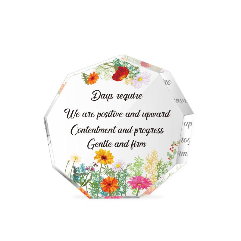 Geschenke für Freunde und Familie Souvenirs Tischdekorationen Neunseitige Form Acryl Blumenschmuck