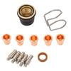 13Pcs Welding Torch Accessories Electrode Nozzle Tip Kit with Bracket for S45 Plasma Cutting