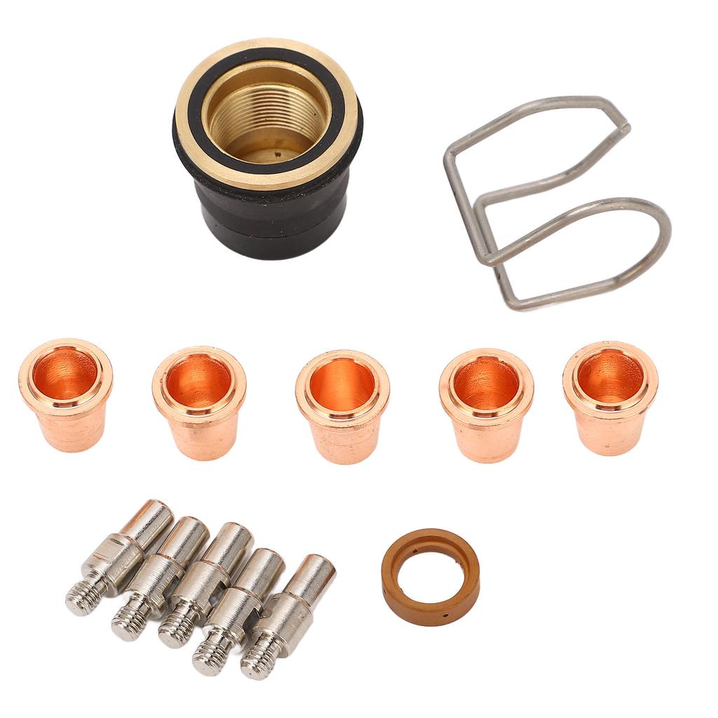 13Pcs Welding Torch Accessories Electrode Nozzle Tip Kit with Bracket for S45 Plasma Cutting
