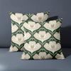 1 Pieces Floral Pattern Green Back Cushion Pillow Set Polyester Pillowcase, Sofa Decorative Cushion Cov Headboard Pillow