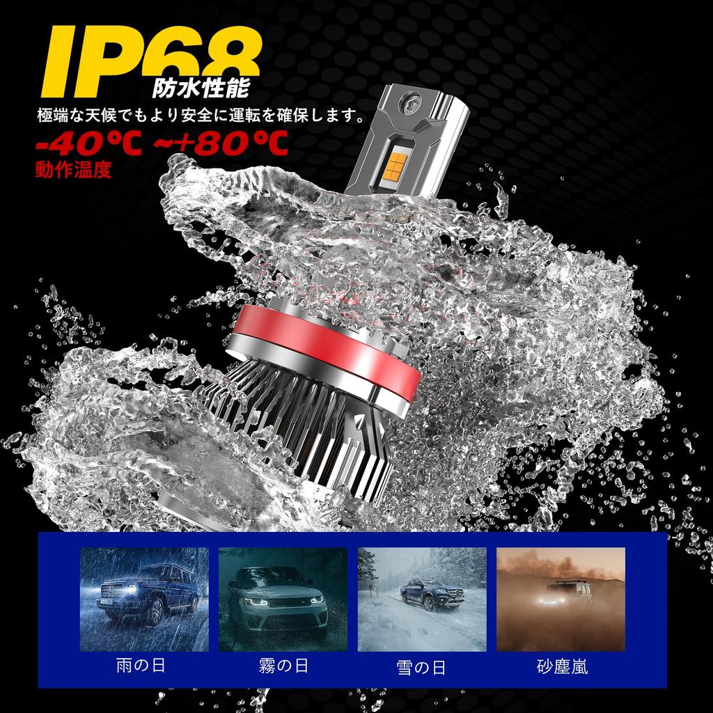 FREERAP h11 LED Super Bright h16 Fog Light High Brightness LED 6500K 10x Quadruple Heat Rotating Cooling Noise Instant Headlights, Bulbs, Hi/Lo Chips,