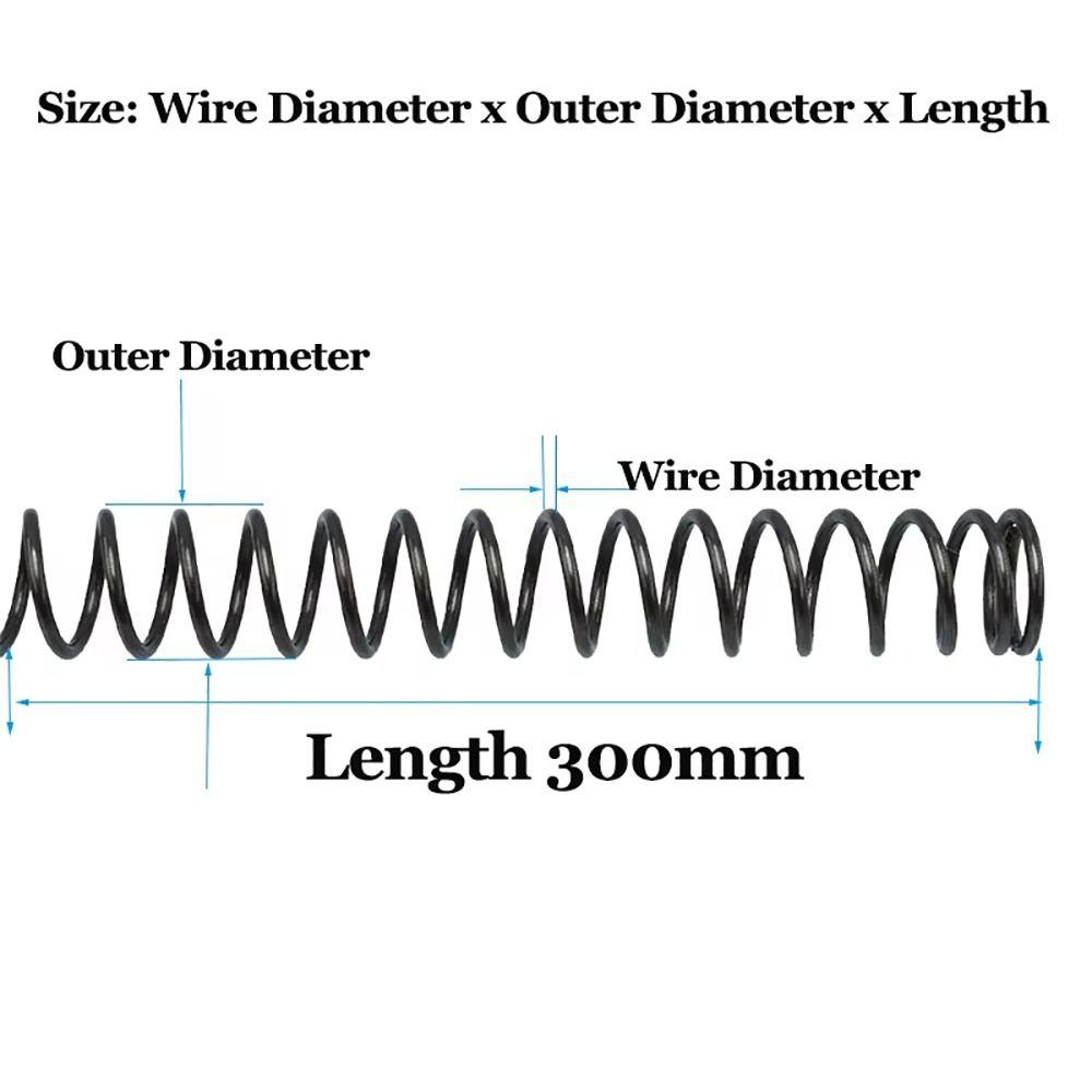 10Pcs Length 300mm Compression Spring Return Spring  for Industrial Machinery Automotive Repair