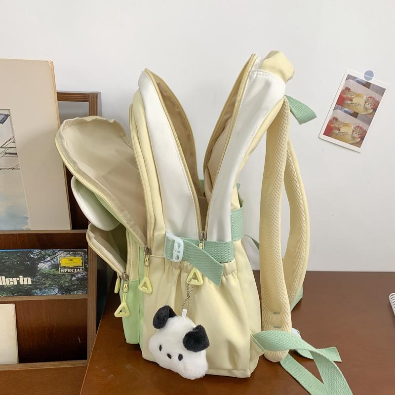 Студенческий школьный рюкзак с цветными блоками — фото 13