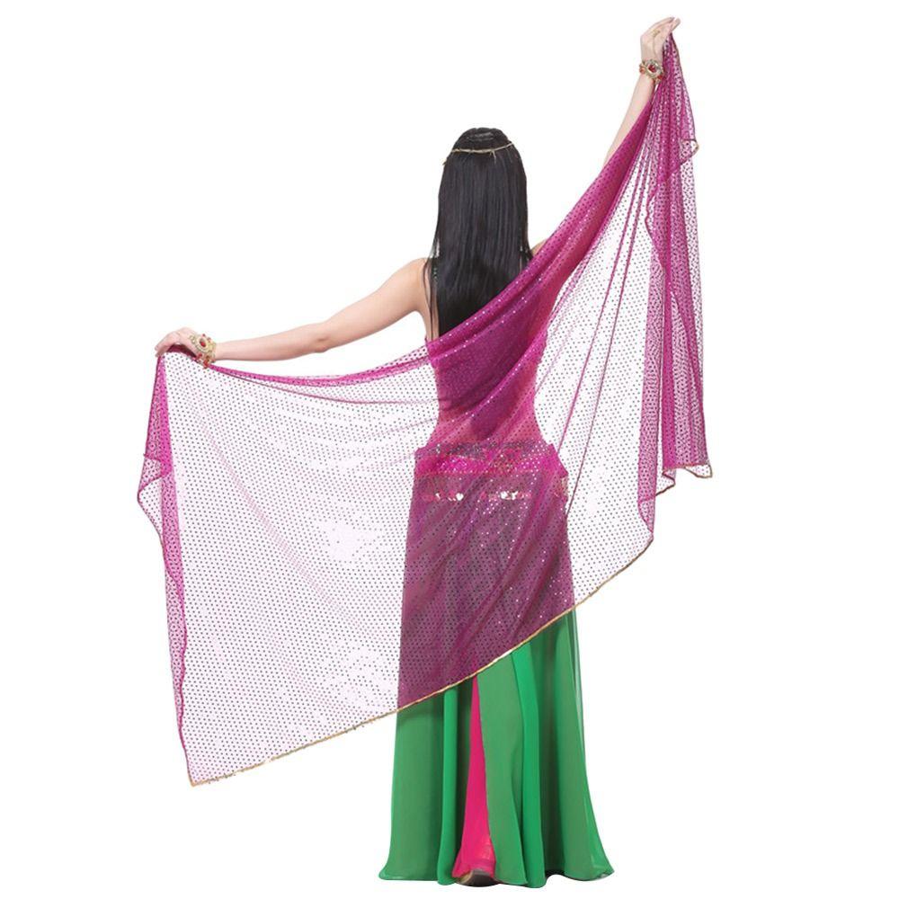 Sequins Latin Belly Dance Shawls Long Performance Shawl Fashion Dance Costumes Accessories  Dance