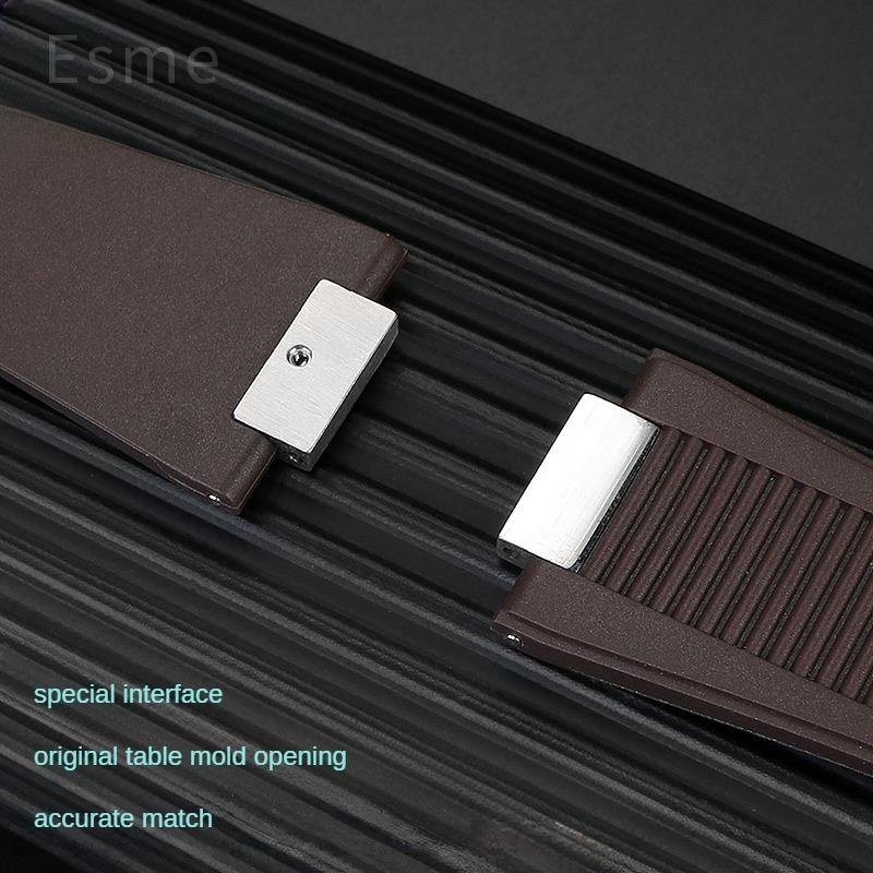 Para Patek Philippe Sport Elegante Serie Nautilus 5711/5712/5980 Correa de Reloj de Silicona Impermeable para Hombre 25x13mm