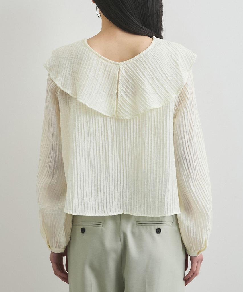 Washable Ruffle Collar Light Green [BIS] Blouse, Women's, (33)