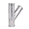 19mm-108mm Pipe OD Welding and Tri Clamp Oblique Y Shaped 3 Way 304 Stainless Sanitary Fitting Spliter Homebrew Beer Wine