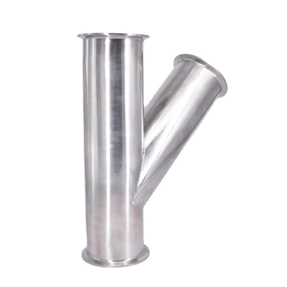 19mm-108mm Pipe OD Welding and Tri Clamp Oblique Y Shaped 3 Way 304 Stainless Sanitary Fitting Spliter Homebrew Beer Wine