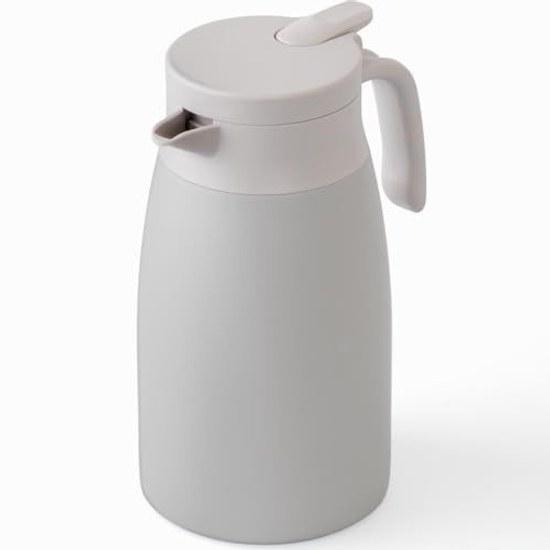 Atlas Insulated Pot 1L 1000ml Lightweight Slim Energy Saving Tabletop Stainless Thermos Insulation Cooling Vacuum Double Structure Easy Clean Lever