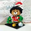 LOZ Animal World Christmas Bear 2PCS Santa Claus Coat Tree Gifts DIY Mini Diamond Blocks Bricks Building Toy for Children No Box