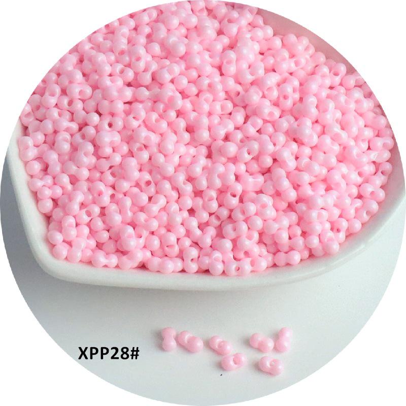 2x4mm Solid Color Glass Peanut Beads for DIY Jewelry & Hair Accessories