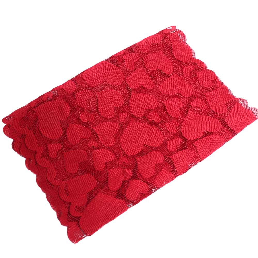

Banquet Lace Red Heart Table Runner Festival Supplies Valentines Day Table Cover Love Romantic Tablecloth Table Decoration
