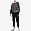 Fila Casual Geometric Print Crewneck Sweatshirt Men Sweatshirt Lychee-Red F11M233202F-RD