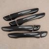 1 Set Car Carbon Fiber Style ABS Exterior Door Handle Cover Trim Fit for Hyundai Elantra 2017-