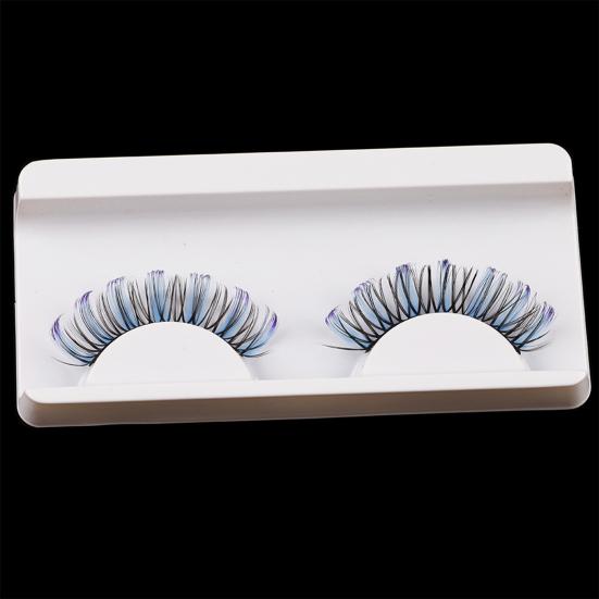 Yousheng 1 Box False Eyelashes Dramatic 3D Effect Colorful Colored Russian Strip Lashes Eyelashes Extension Make Up for Female