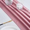 Chiffon Tischläufer 70 x 300cm, Weiche durchsichtige Tischfahne für Hochzeitsfeier Bankett, Elegante einfarbige Tischdekoration