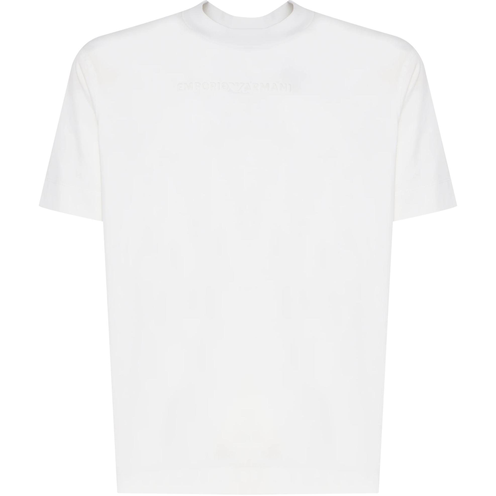 

Emporio Armani Solid Color Round Neck Pullover Short Sleeve Loose T-Shirt Men tops White 6D1TQ1-1JPVZ-0101 XL