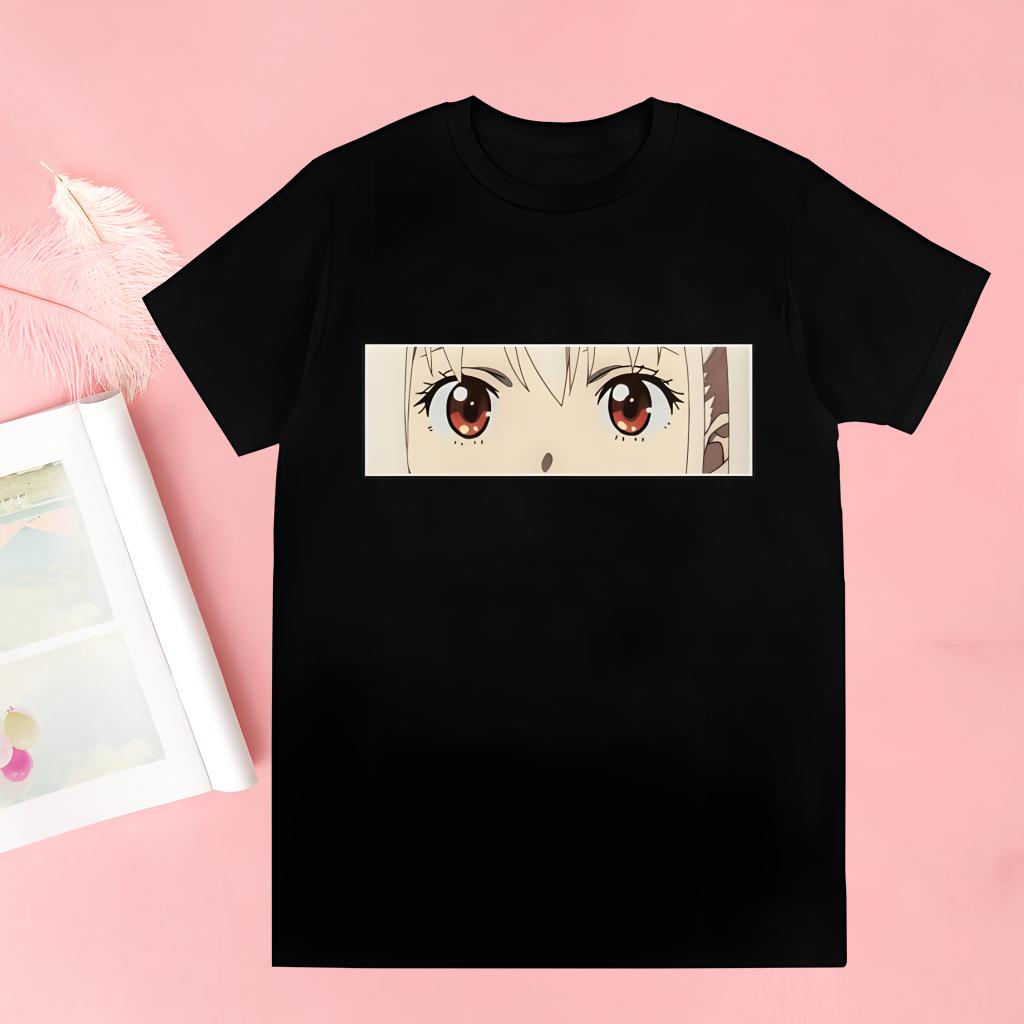 Lycoris Recoil Majima Chisato Nishikigi Takina Men Women T-shirt Tops Crew Neck Fitted Soft Anime Manga Tshirt Tee Shirt T-shirt