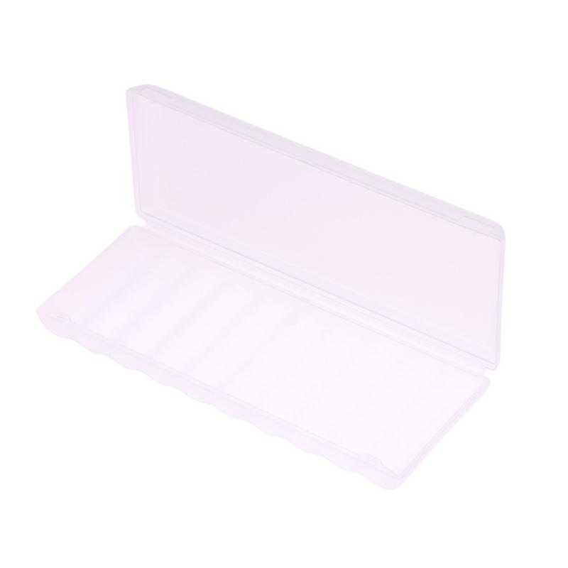 Contenitore rigido per batterie in plastica trasparente portatile da 10 slot per accessori per organizzatori di batterie AAA/AA