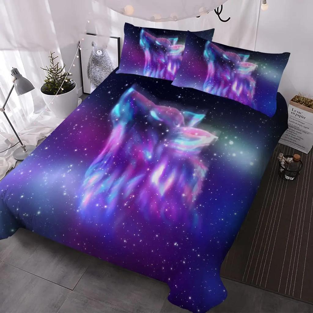 3D Wolf Duvet Cover Set Animal Printed Single Twin Full Queen King Bedding Sets Euro Bedclothes Pillowcases For Children Kid