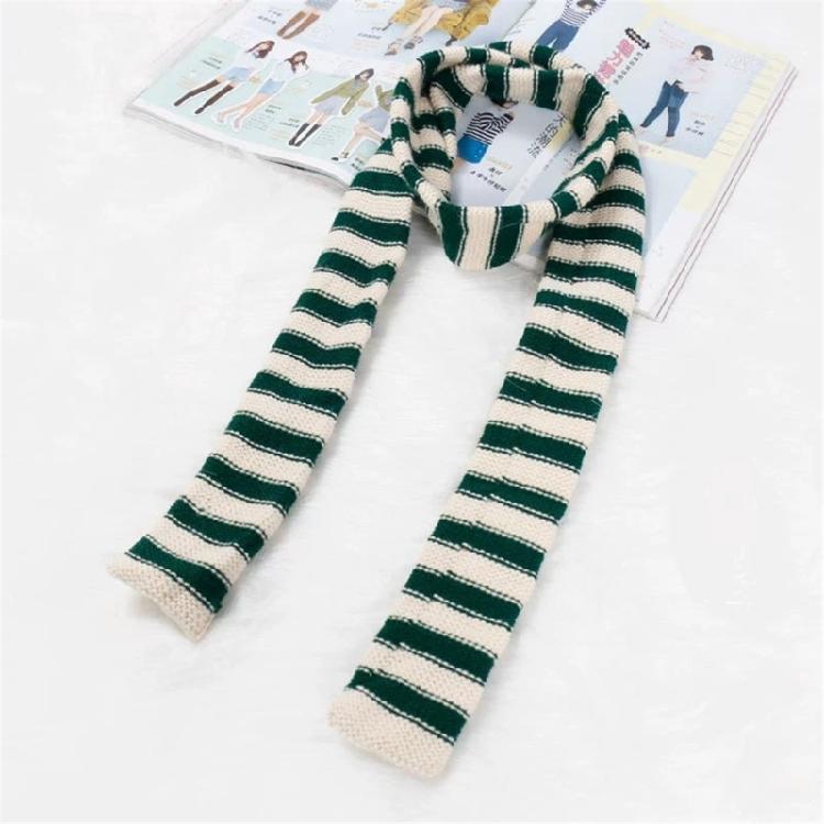 Striped Scarf Long Knitted Scarf Neck Warmer Women Scarf Lightweight Neck Wrap