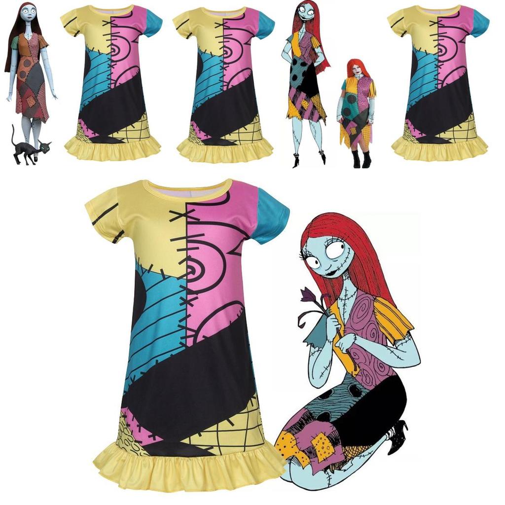 Enchanting Nightmare Before Christmas Sally Cosplay Costume For Girls Perfect For Halloween