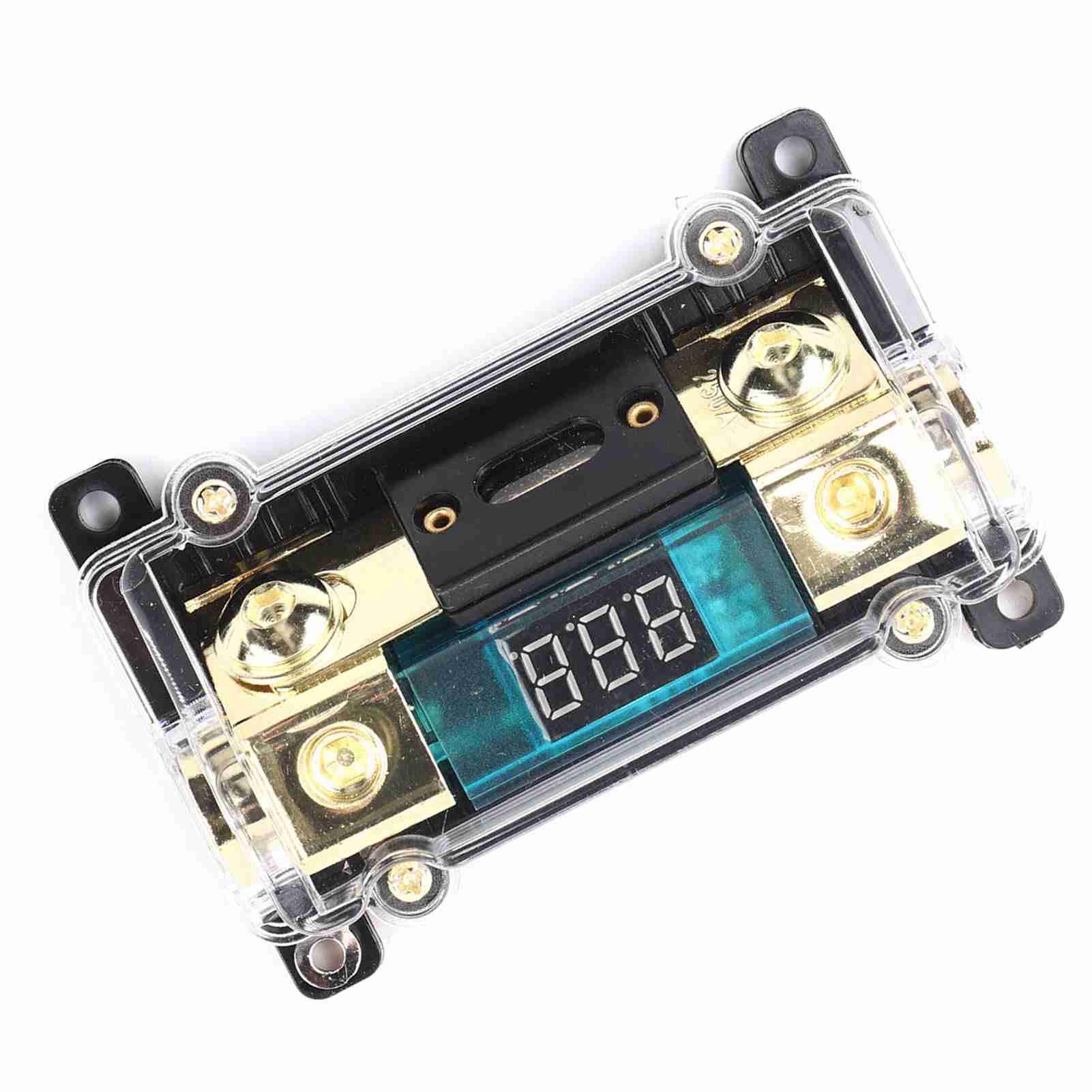 

Car Audio Power Fuses Holder Stereo Distribution Block Box Digital Display(250A )