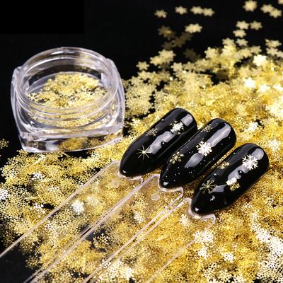 Toppe per Nail Art Nail Art Decorazione per unghie Natale Oro Colore oro Paillettes metalliche natalizie