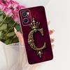 Klar Für Realme RMX3491 Hülle Für Realme 9i 4G Hülle Luxuriöse Krone A-Z Buchstaben 2D Flaches Muster Weiche Handyhülle Für Real me 9i 4G
