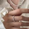 Anello Minimalista da Donna in Argento Sterling 925, Inossidabile, Anello Aperto di Alta Gamma per Dito Indice di Coppia