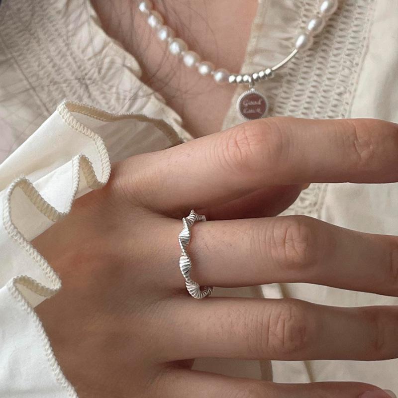 Anello Minimalista da Donna in Argento Sterling 925, Inossidabile, Anello Aperto di Alta Gamma per Dito Indice di Coppia