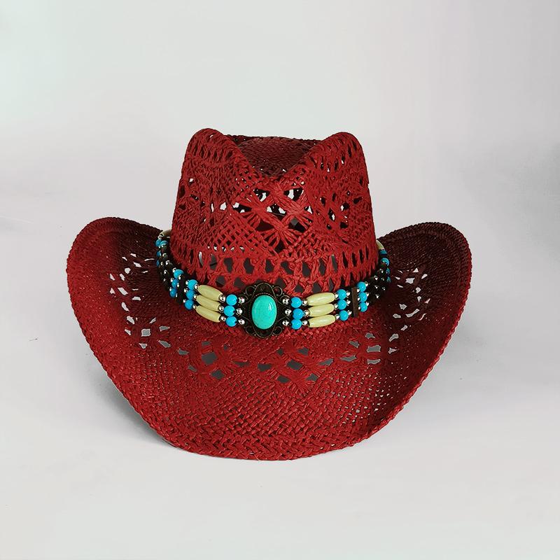 new Men Cowboy Straw hat women Fashion Large Brim straw hat with belt Party Outdoor summer cowgirl beach Sun Hat sombrero vaquer
