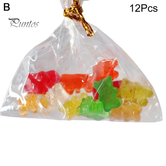 

12 шт., мини-конфеты, гладкая поверхность, сделай сам, украшения из смолы, имитация конфетного медведя, аксессуары для кукольного домика для микропейзажа B