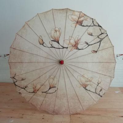 Handmade Silk Cloth Women Umbrella Waterproof Decorative Chinese Oil Paper Umbrella Rain Proof Flower Oil Paper Umbrella