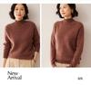 Women's Cashmere Half-High Neck Raglan Sweater - Autumn/Winter Style, 7-Gauge Fancy Yarn, Loose Knit Pullover.