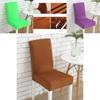 Soft Chair Cover Solid Color Elastic Slipcovers For Dining Room