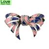 Lovely Enamel Pink Blue Fashionable Jewelry Mix Color Bow Pin Brooch Pins Rhinestone Bowknot Girls TrendyFashion Jewelry