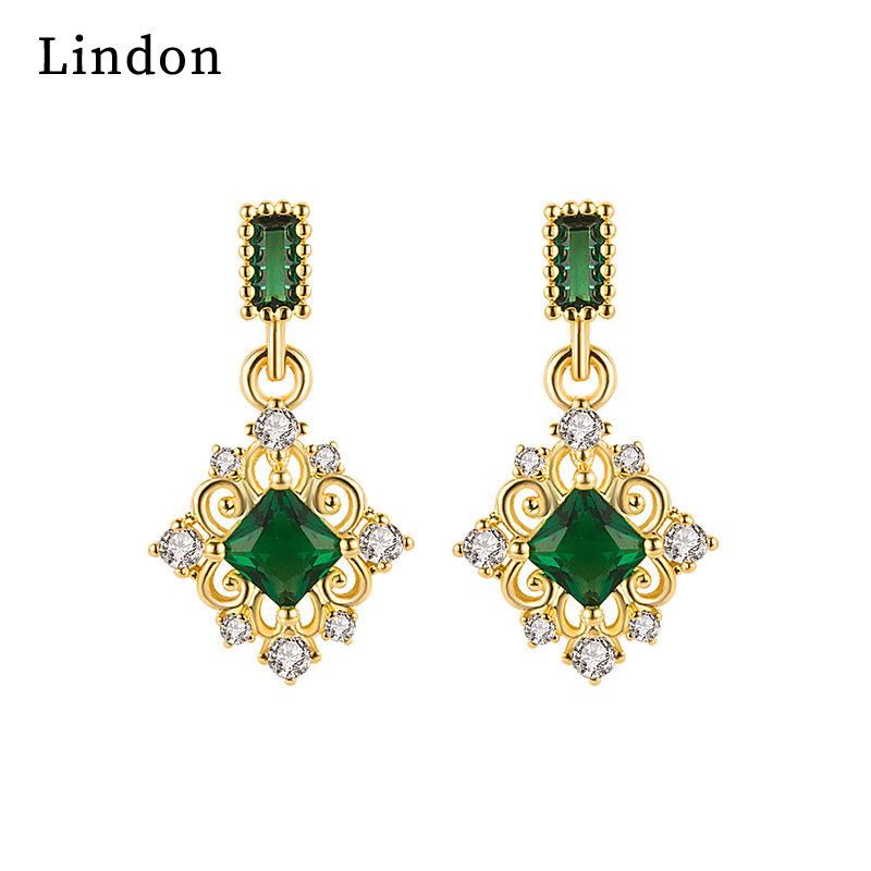 

Серьги Lindon Серьги-подвески для женщин Подарки на свадьбу зелёный