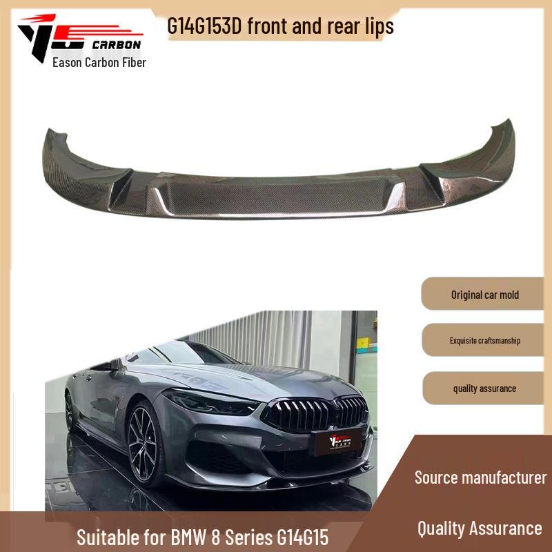 BMW 8 Series G14/G15/G16 3D Carbon Fiber Front/Rear Splitter, 2020+