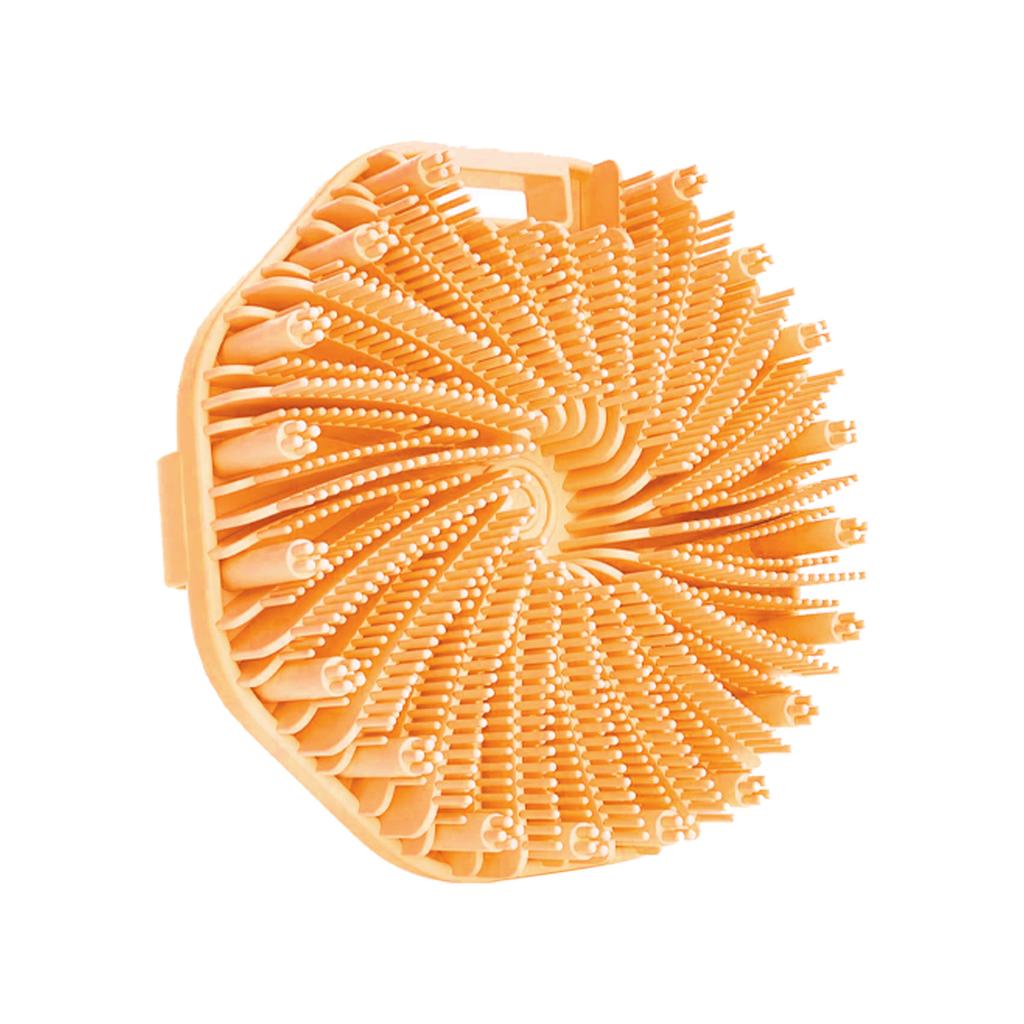 Silicone Shower Brush with Handle Exfoliating Body Scrubber Back Massage Brush (Wall Mountable)