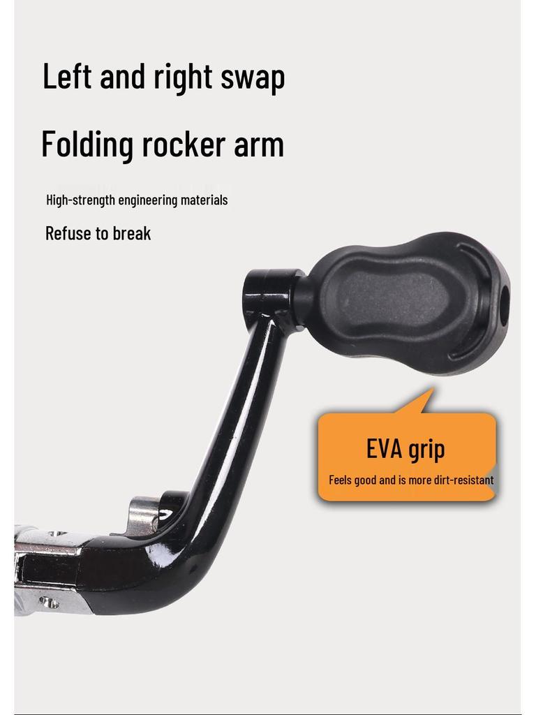 Full Metal Spool Spinning Reel for Sea, Lure, and Rock Fishing - Long Cast Black Bass Reel