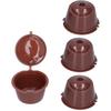 Refillable Coffee Capsule Reusable Coffee Filter for Dolce Gusto Machine with Spoon BrushBrown