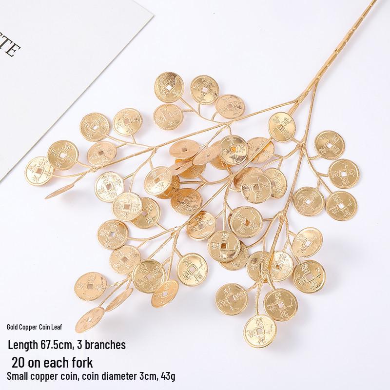 Gold Eucalyptus & Ginkgo Leaves for Wedding, Christmas & New Year Decor