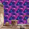 Watercolor Galaxy Wallpaper, Purple and Navy Blue, Violet Background, 50x1000
