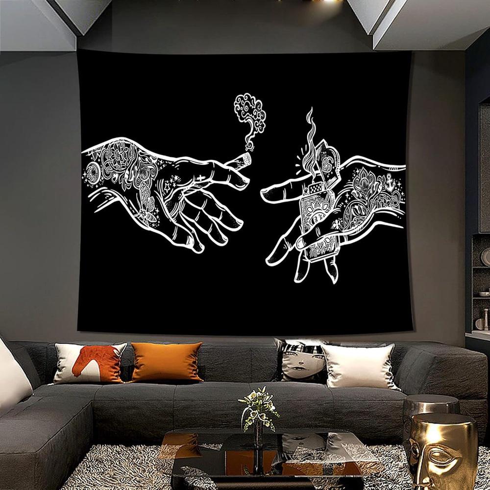 Creative Hands Tapestry Intricate Symbolic and ThoughtProvoking Wall Art for a Unique Decor Statement
