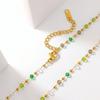 Fashion Personality Simple Crystal Necklace Popular Light Luxury Temperament Simple Titanium Steel Clavicle Chain Female Versatile
