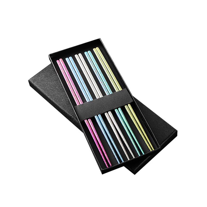 LUVHOO Pure Titanium 5-Color Chopsticks