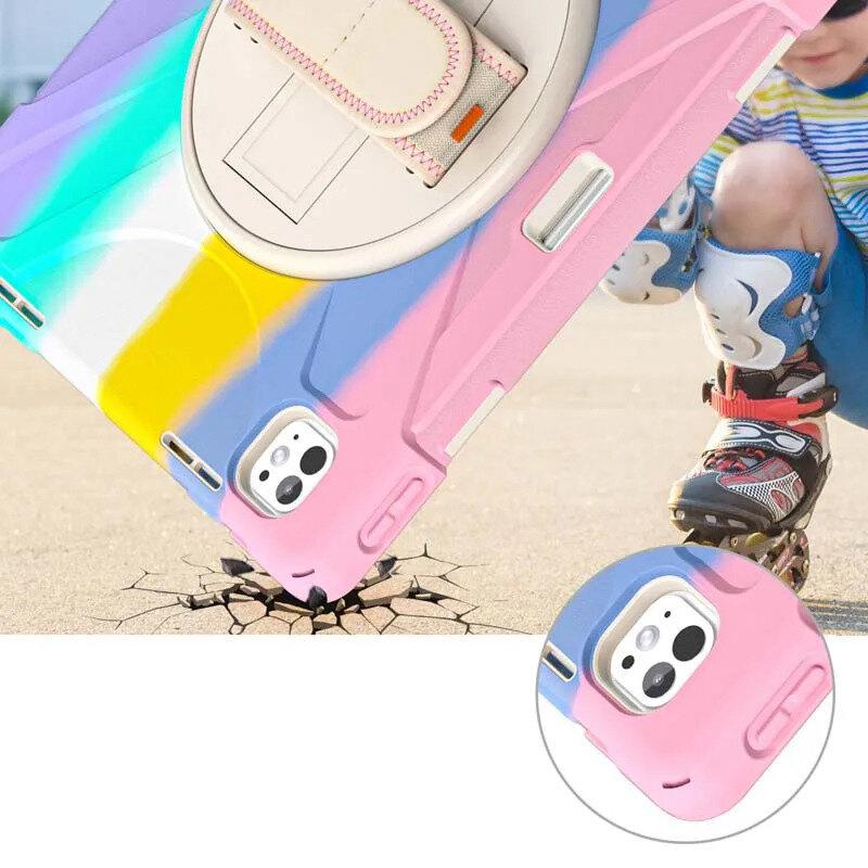 Case for iPad Pro 11" M5 2025 / M4 2024 (6th/5th Gen.), Armored 360 Rotation, Colorful