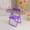 1PC Creative Folding Chair Desktop Phone Holder Macaron Decorative Cute Ornament Portable Lazy Holder